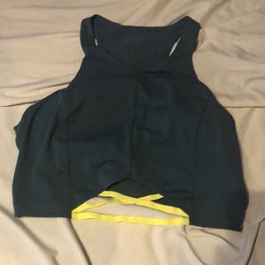 Dark Green Fabletics Sports Bra